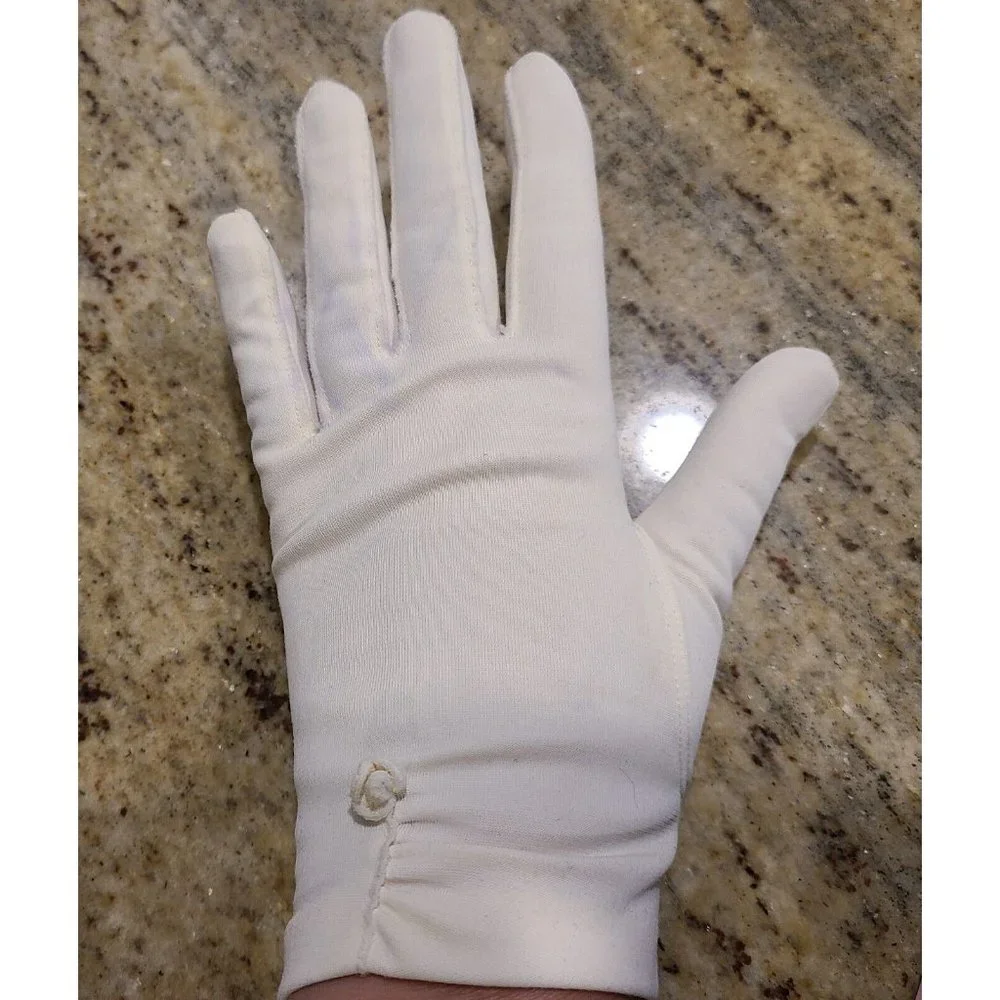 Vintage Size M Off White Stretch Nylon Formal 8.5